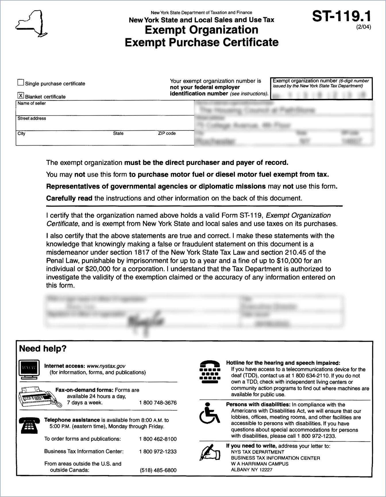 Sample: Evidence of current 501(c)(3)