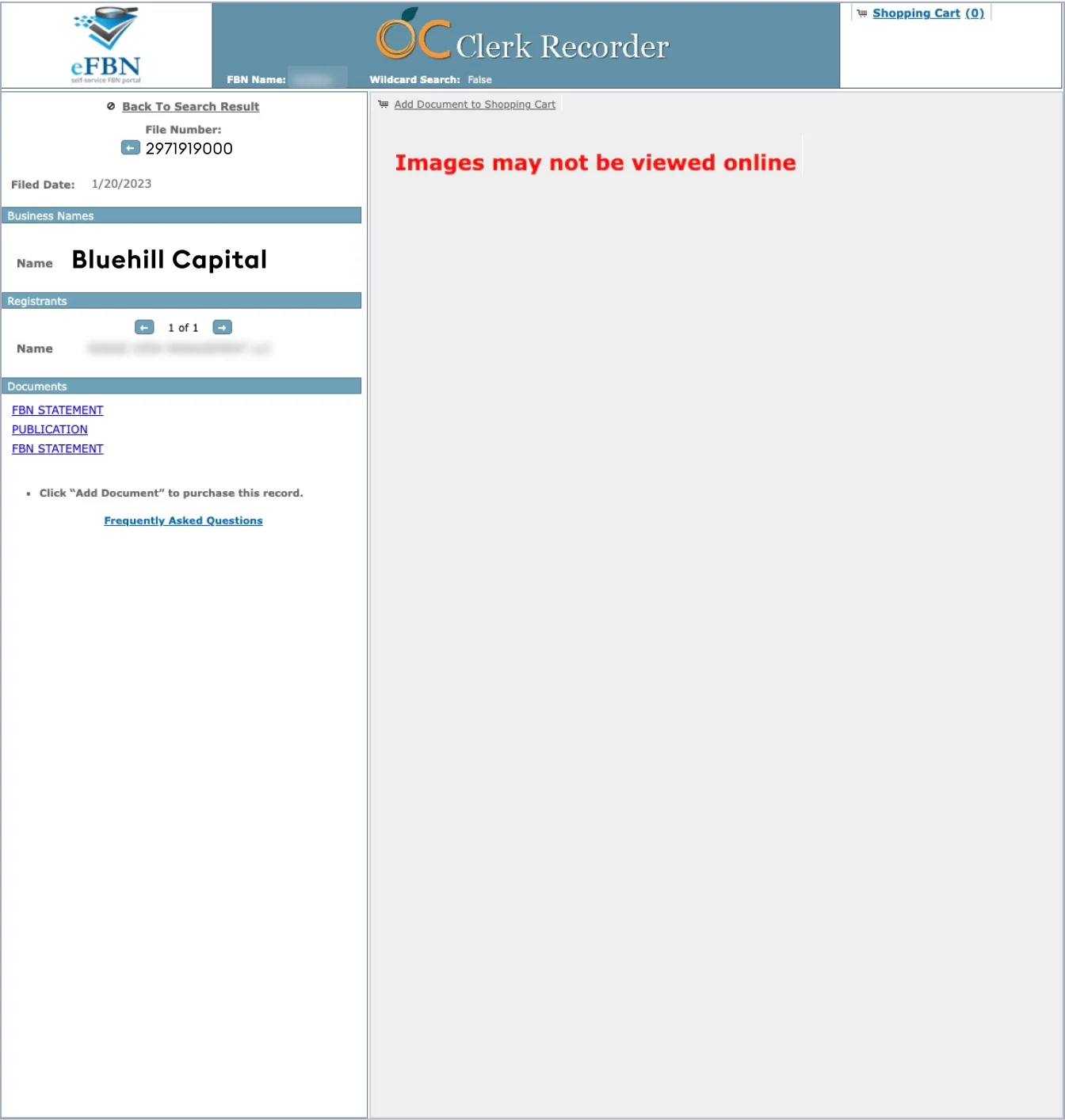 Sample: Screenshot from official portal