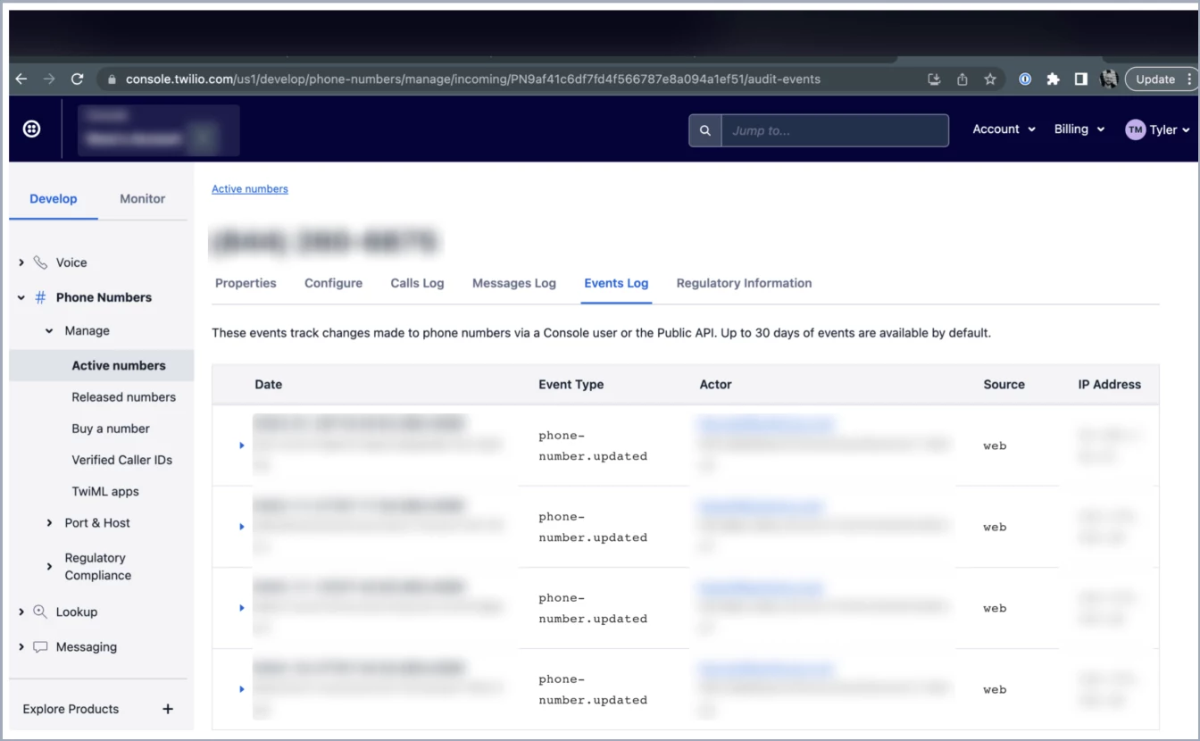 Sample: Administration Portal Screenshot
