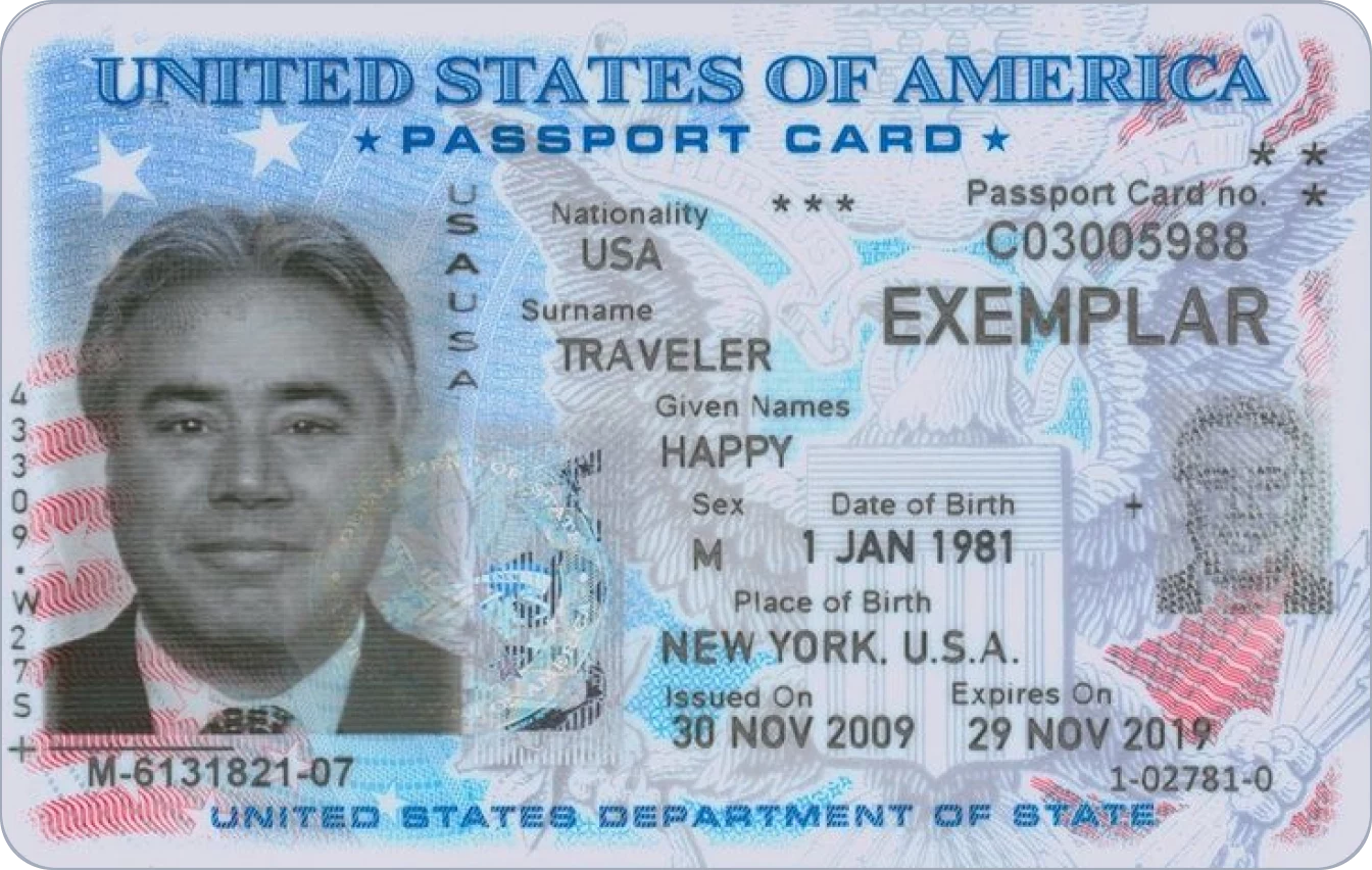 Sample: Passport Card