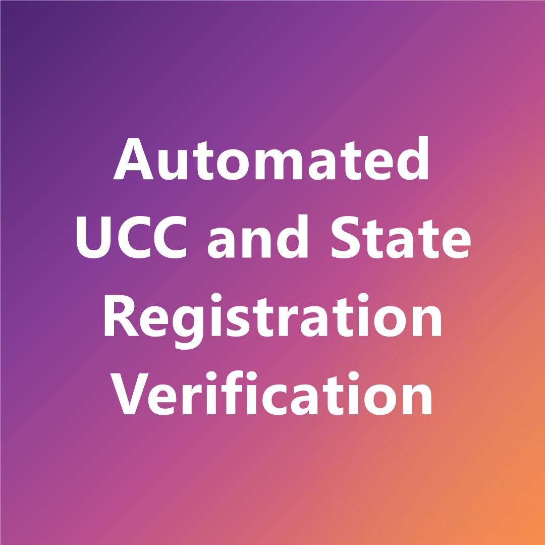 Automated UCC and state registration verification