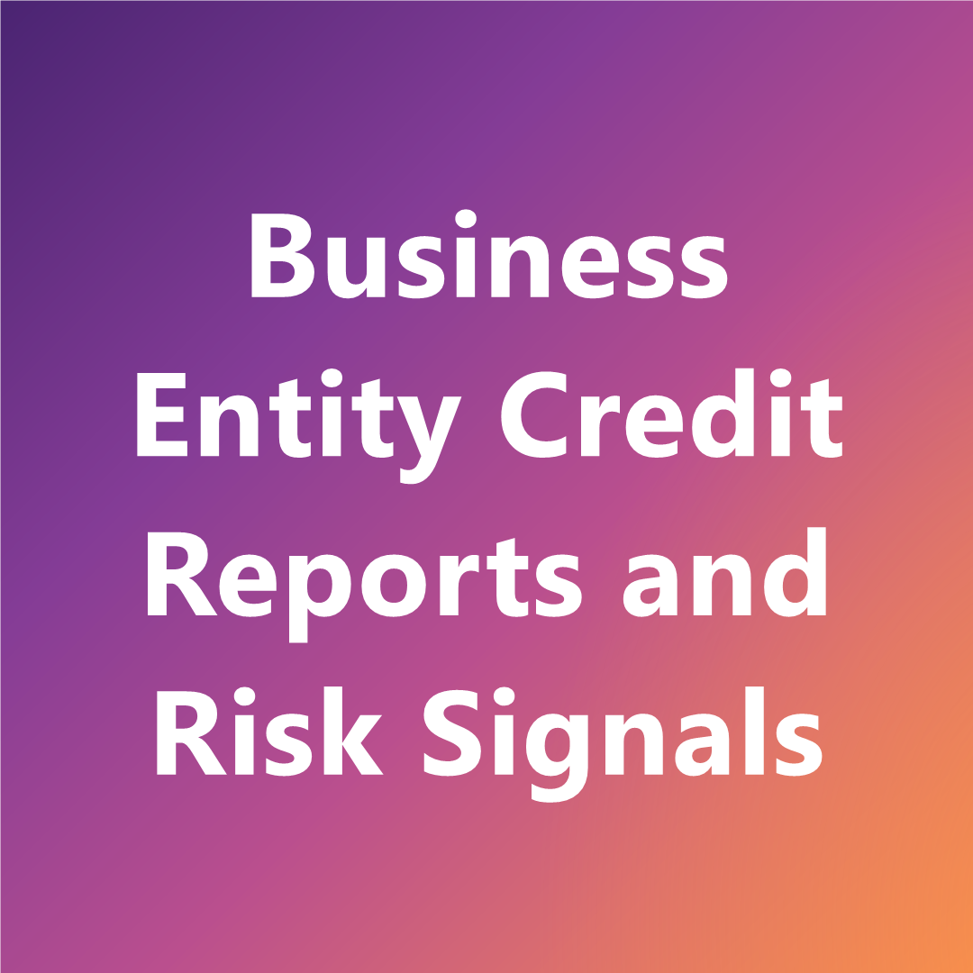 Business entity credit reports and risk signals